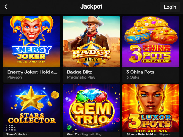 Parimatch Jackpot Games
