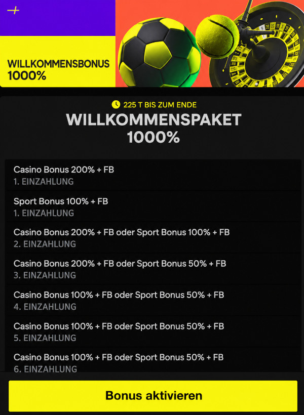 Deposit bonus Parimatch